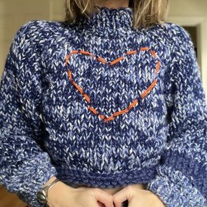 handmade heart sweater!